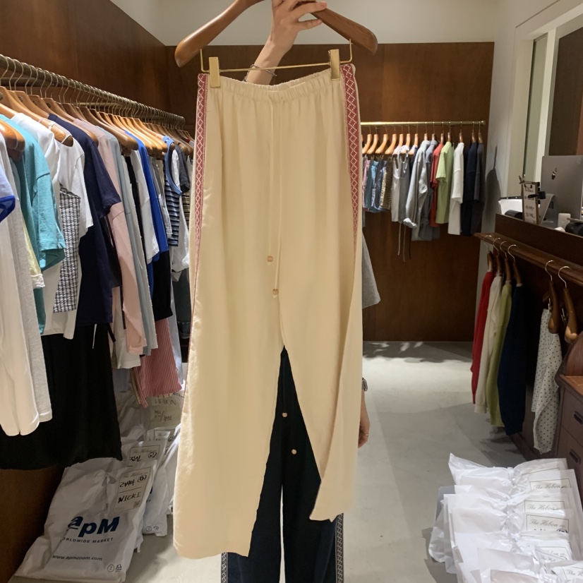 HEBON韓國代購女裝新款推薦職業26春夏人氣26夏季休閑褲亞麻HEBON休閑褲圖色1