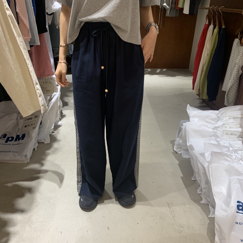 HEBON韓國代購女裝新款推薦職業26春夏人氣26夏季休閑褲亞麻HEBON休閑褲圖色2