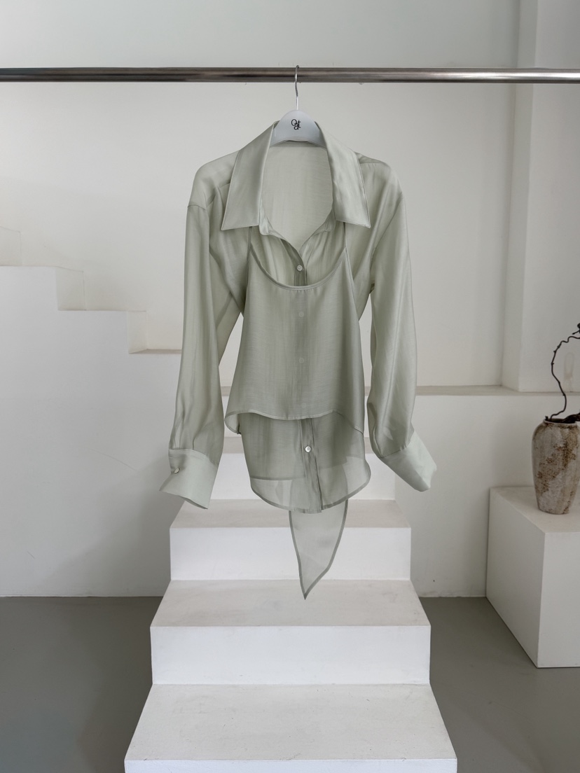 OATMEAL韓國直郵實拍女裝新款26春夏推薦26夏季襯衫蕾絲衫OATMEAL襯衫/蕾絲衫圖色2