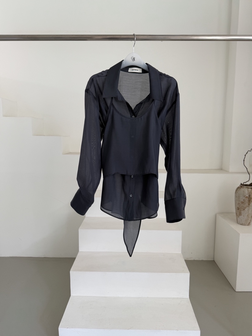 OATMEAL韓國直郵實拍女裝新款26春夏推薦26夏季襯衫蕾絲衫OATMEAL襯衫/蕾絲衫圖色3