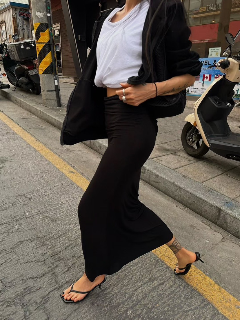 ABBEYLEE韓國東大門直郵女士新品熱賣26春夏人氣休閑長裙ABBEYLEE長裙