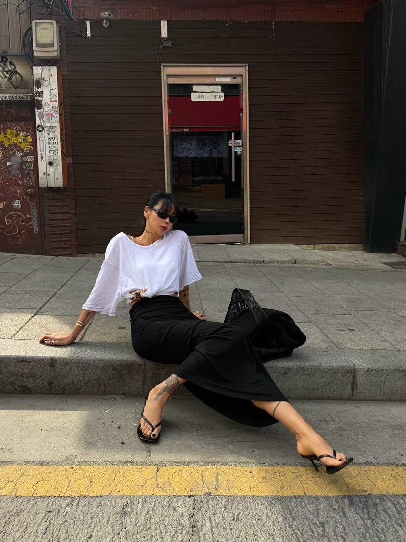 ABBEYLEE韓國東大門直郵女士新品熱賣26春夏人氣休閑長裙ABBEYLEE長裙