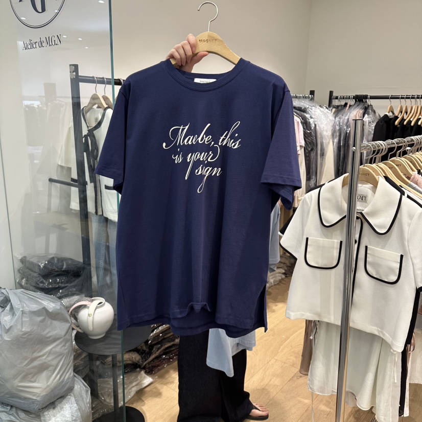 M.G.N韓國東大門代購女裝新品26春夏26夏季職業T恤印花MAGNETT恤圖色3