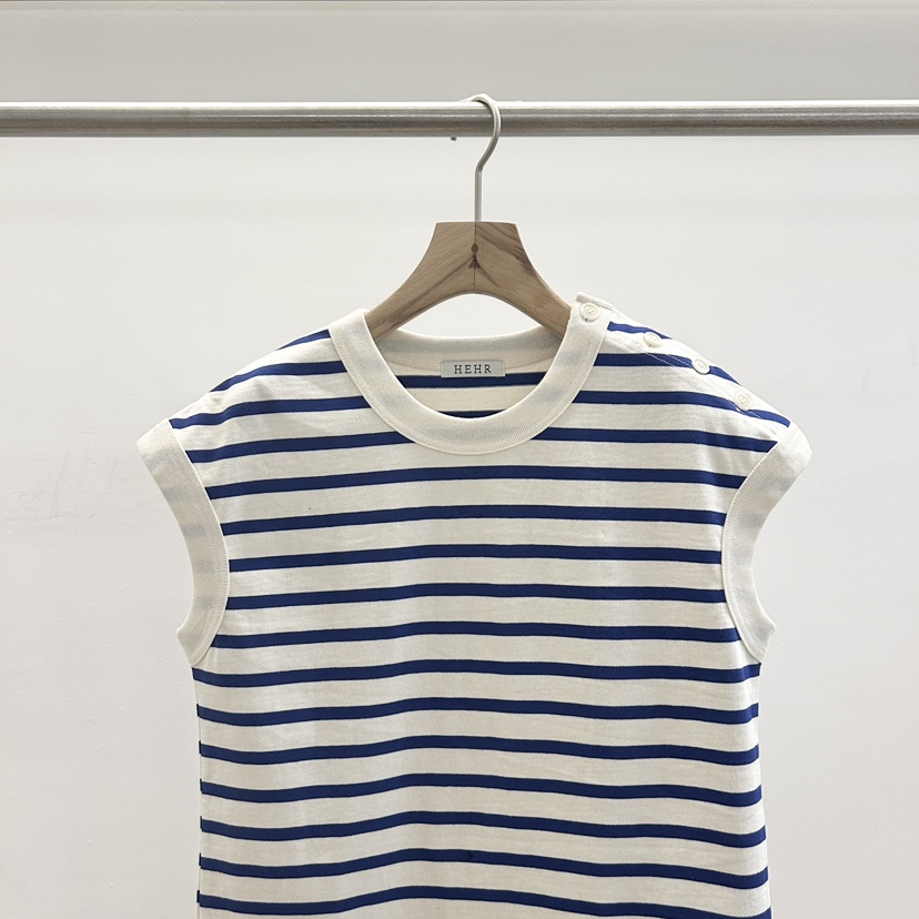 HEHR韓國直郵女裝新品26夏季職業人氣推薦休閑吊帶背心條紋hehr-AUTOMNE吊帶/背心