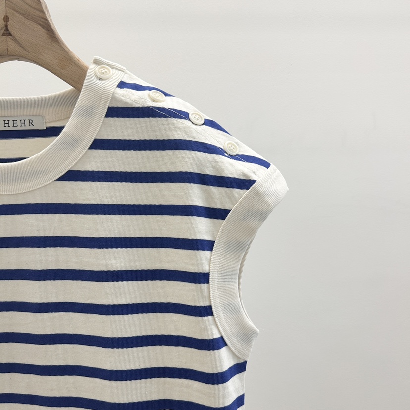 HEHR韓國直郵女裝新品26夏季職業人氣推薦休閑吊帶背心條紋hehr-AUTOMNE吊帶/背心