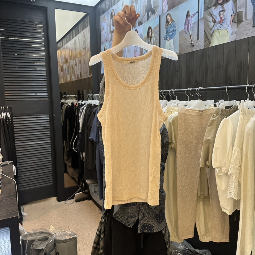 LE ETOILE東大門實拍韓國女裝新品時尚26夏季吊帶背心蕾絲Le etoile吊帶/背心圖色1