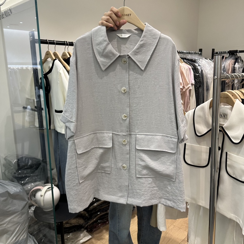 M.G.N韓國直郵女士新款時尚推薦職業26夏季熱賣夾克亞麻MAGNET夾克圖色1