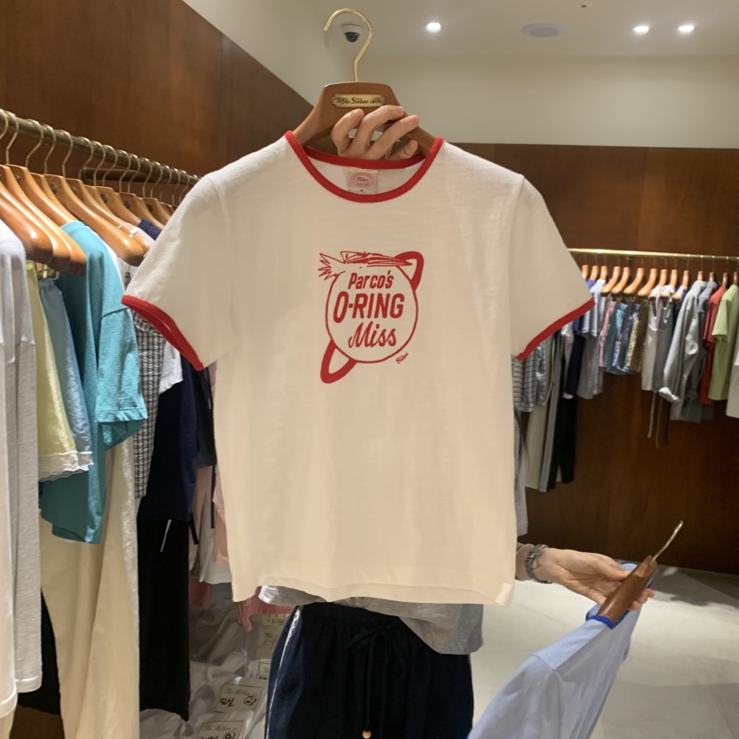 HEBON韓國直郵女裝新款26夏季熱賣人氣26春夏休閑職業T恤HEBONT恤圖色2