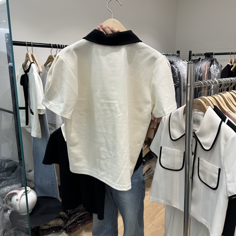 M.G.N韓國直郵女士新款時尚熱賣休閑人氣職業26春夏T恤撞色MAGNETT恤