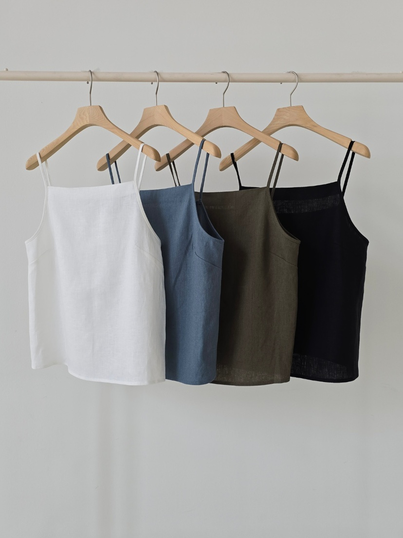 J SHOP韓國直郵實拍女裝新品休閑職業人氣26夏季吊帶背心亞麻J_SHOP吊帶/背心