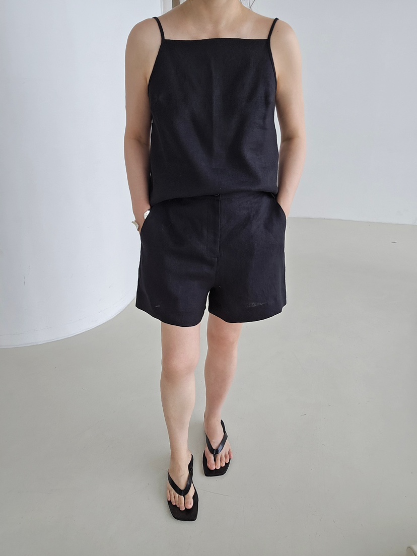 J SHOP韓國直郵實拍女裝新品休閑職業人氣26夏季吊帶背心亞麻J_SHOP吊帶/背心