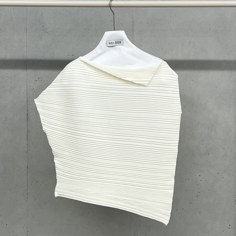 HELDER-P東大門實拍韓國女裝新款職業襯衫蕾絲衫不對稱褶裥HELDER襯衫/蕾絲衫圖色1