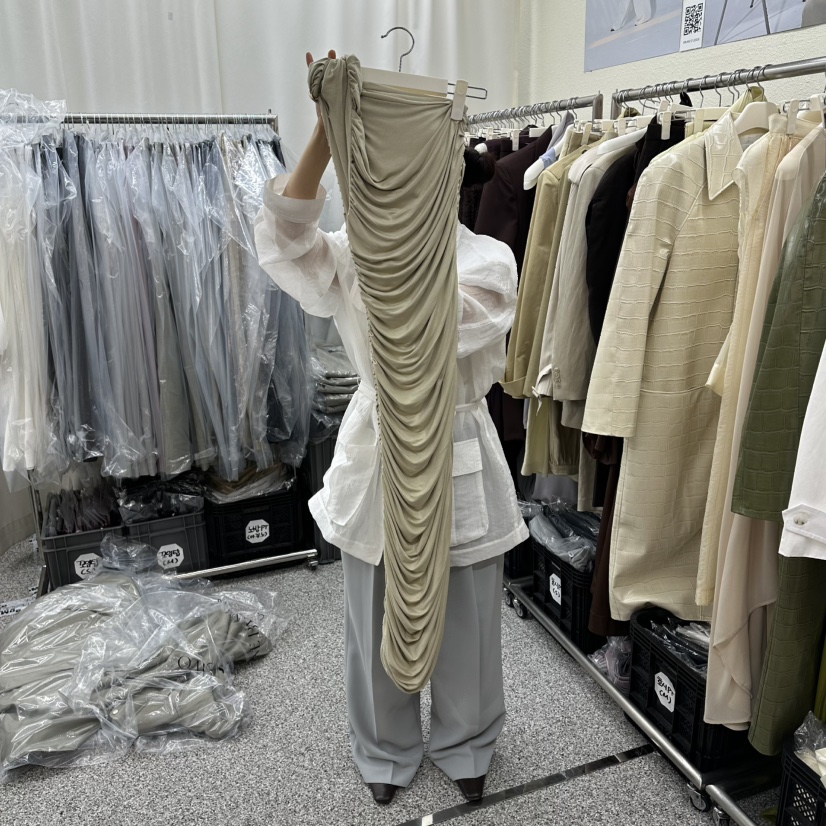 ONEBYTWO韓國直郵女裝新品熱賣26夏季26春夏時尚連衣裙褶皺ONE BY TWO連衣裙