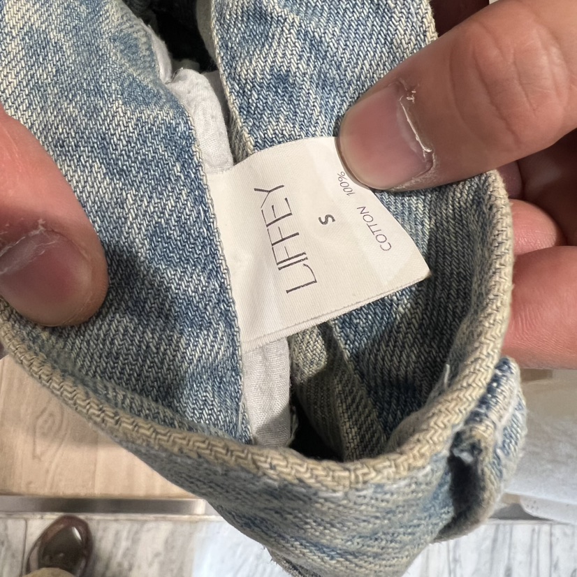 LIFFEY東大門實拍韓國女裝新品時尚推薦牛仔褲水洗牛仔布LIFFEY牛仔褲