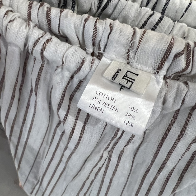 LIFFEY韓國代購女士新品26春夏時尚熱賣人氣休閑褲亞麻條紋LIFFEY休閑褲