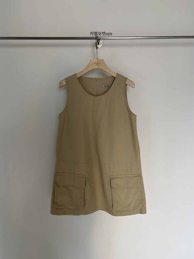 VERGAMOT韓國直郵女裝新款職業人氣熱賣休閑26夏季連衣裙口袋VERGAMOT連衣裙圖色2