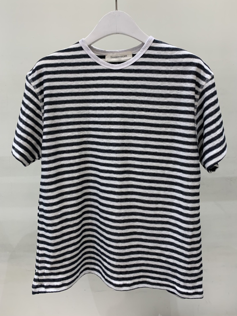 THE SIGNATURE東大門實拍韓國女士新款時尚26春夏T恤條紋THE SIGNATURET恤圖色1