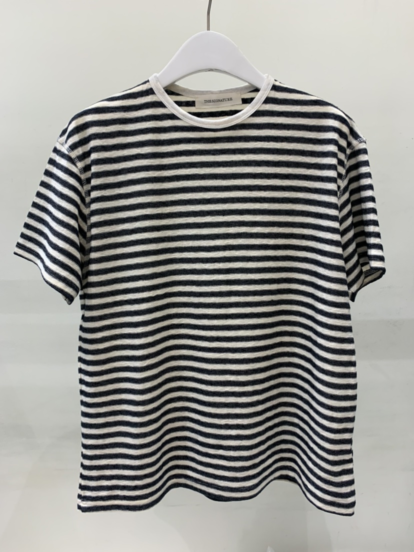 THE SIGNATURE東大門實拍韓國女士新款時尚26春夏T恤條紋THE SIGNATURET恤圖色3