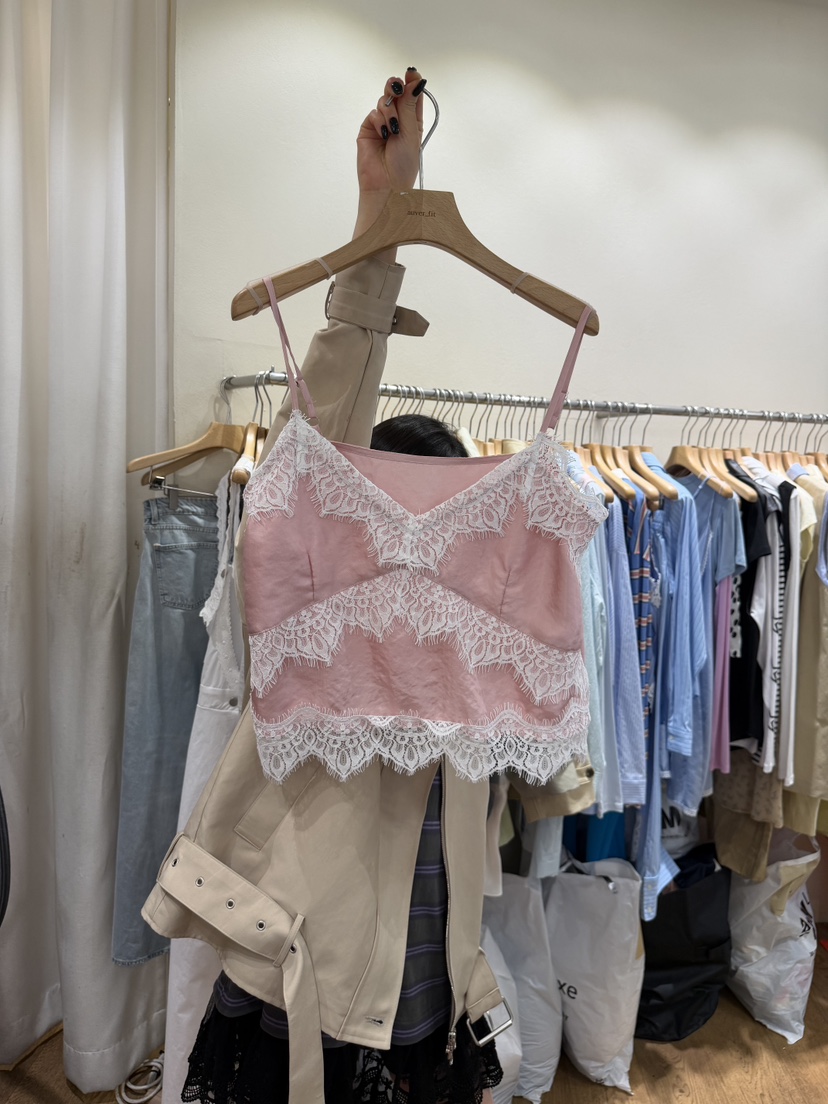 AUVERFIT韓國東大門代購女士新款時尚熱賣推薦吊帶背心蕾絲AUVERFIT吊帶/背心圖色2