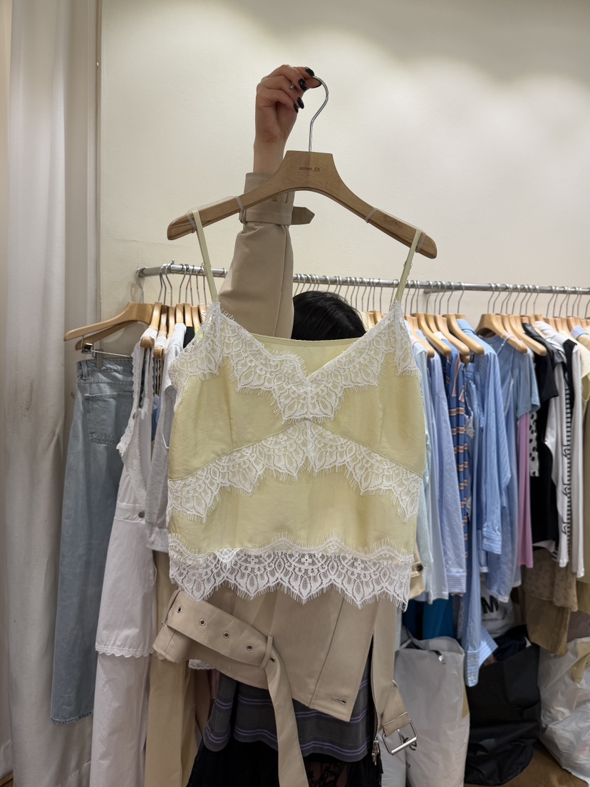 AUVERFIT韓國東大門代購女士新款時尚熱賣推薦吊帶背心蕾絲AUVERFIT吊帶/背心圖色3