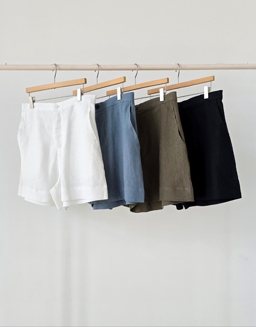 J SHOP韓國代購女裝新品休閑推薦人氣26春夏職業短褲亞麻J_SHOP短褲