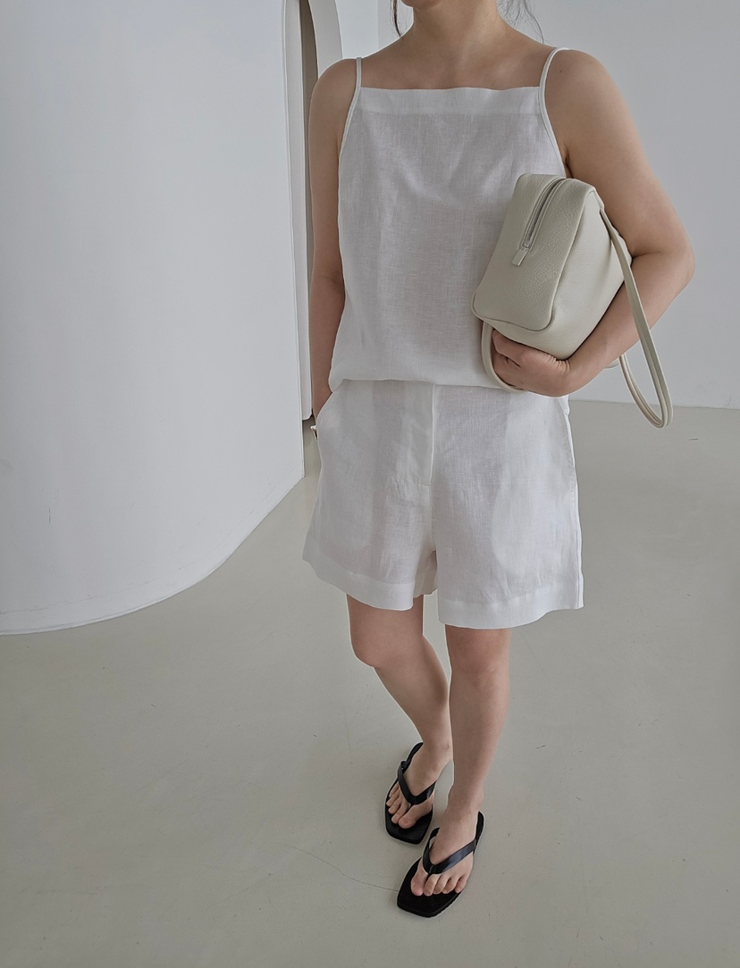 J SHOP韓國代購女裝新品休閑推薦人氣26春夏職業短褲亞麻J_SHOP短褲