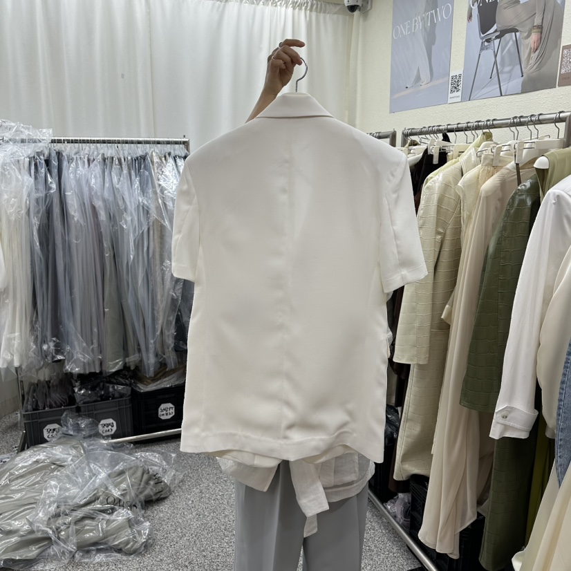 ONEBYTWO韓國東大門直郵女裝新款推薦時尚休閑職業26夏季夾克ONE BY TWO夾克