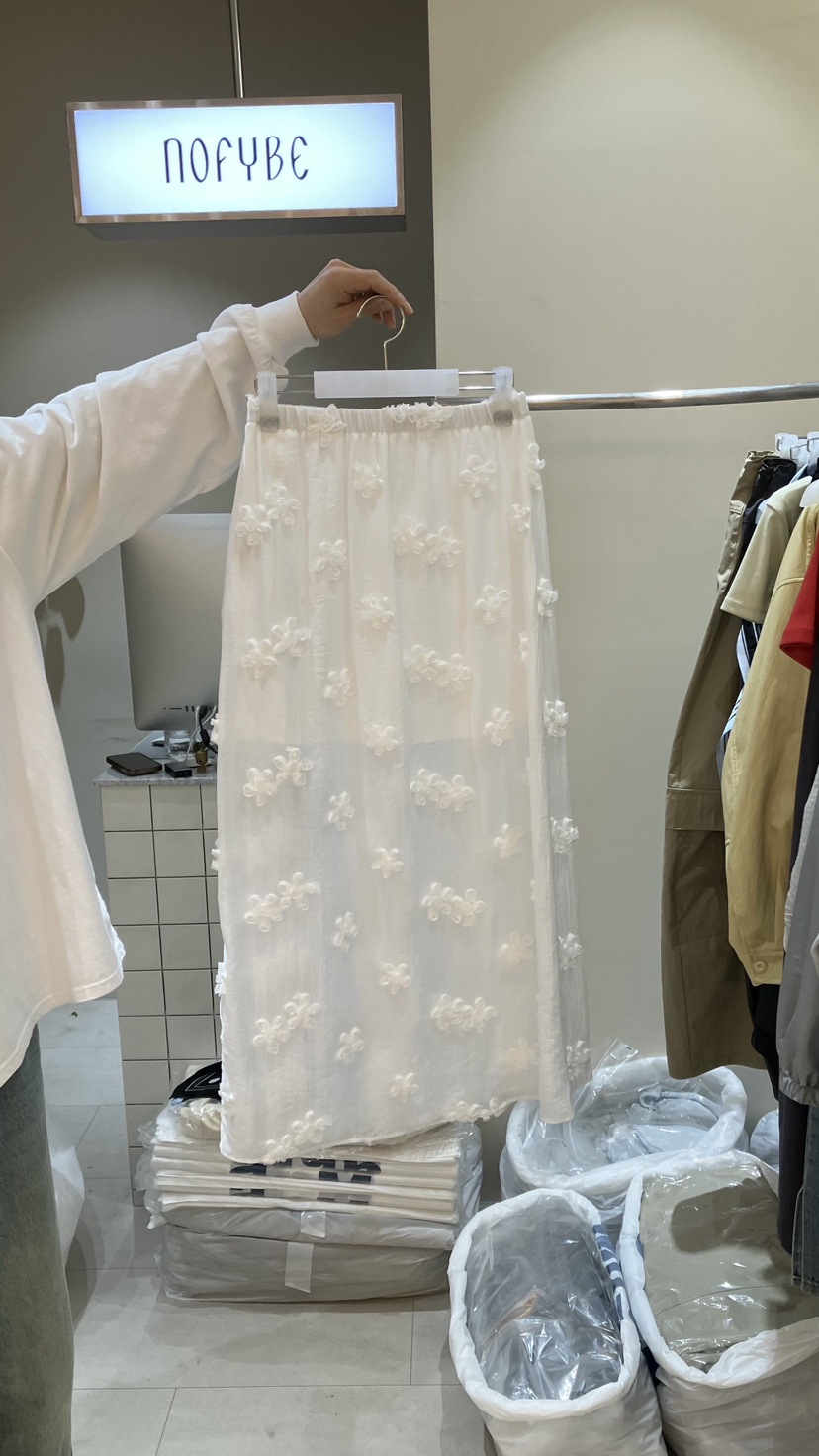 NOFYBE韓國東大門代購女裝新品人氣休閑時尚26春夏長裙條紋NOFYBE長裙