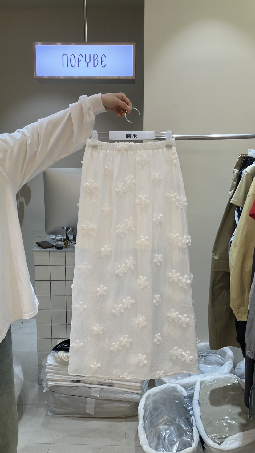 NOFYBE韓國東大門代購女裝新品人氣休閑時尚26春夏長裙條紋NOFYBE長裙圖色1