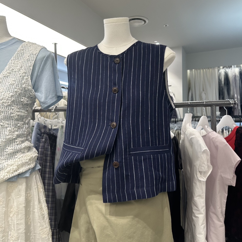 OLI SEOUL韓國直郵女裝新款職業26春夏人氣26夏季馬甲亞麻OLI SEOUL馬甲圖色2