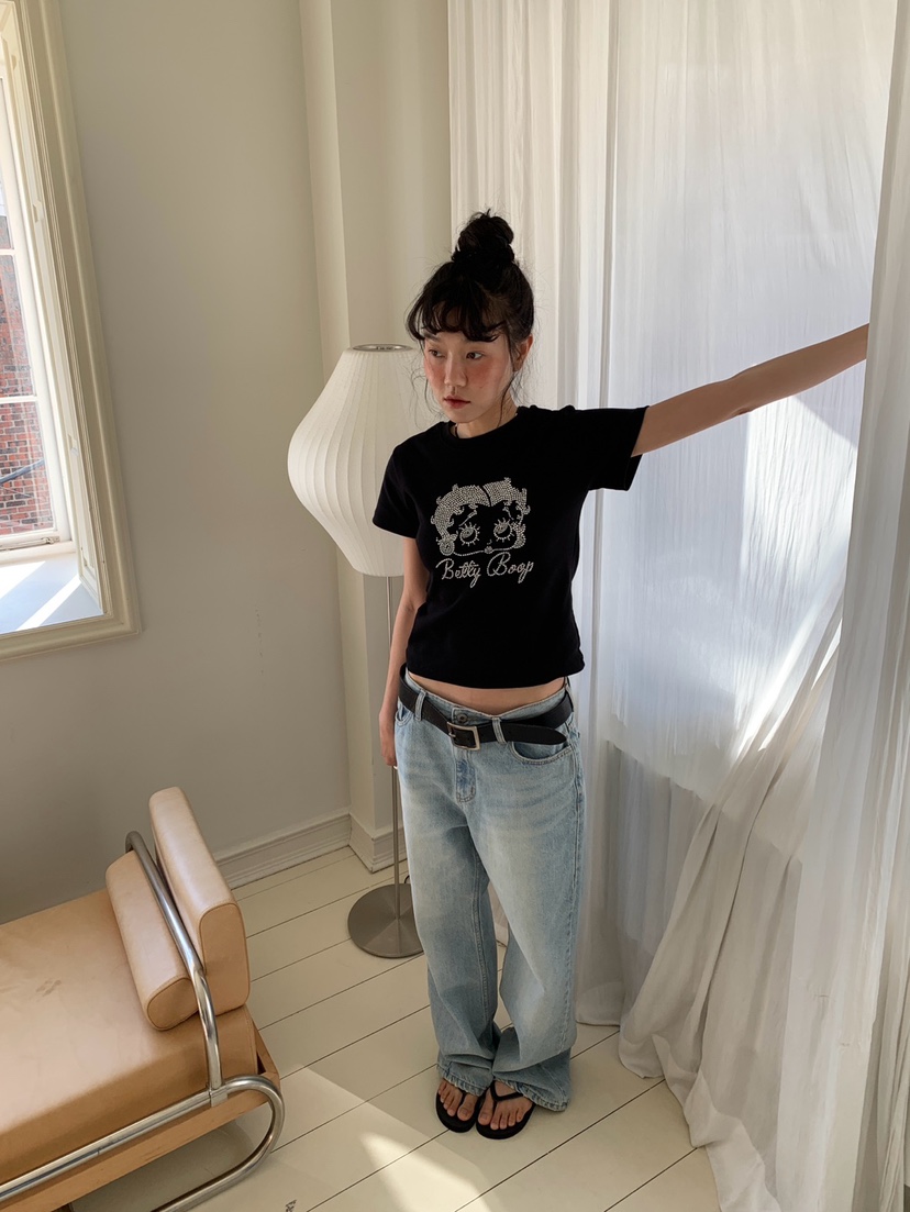 MORE THAN-P韓國直郵實拍女裝新品推薦26夏季時尚人氣T恤MORE THANT恤