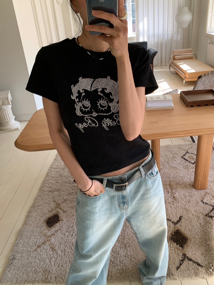 MORE THAN-P韓國直郵實拍女裝新品推薦26夏季時尚人氣T恤MORE THANT恤