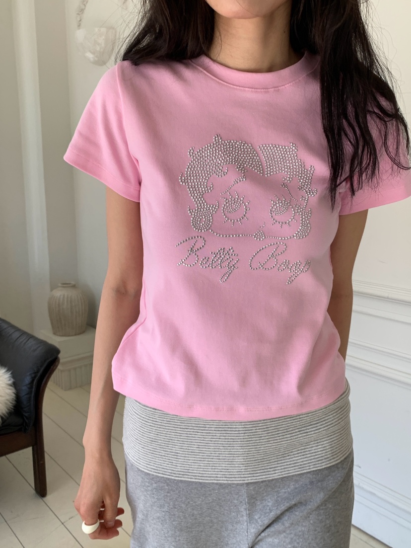 MORE THAN-P韓國直郵實拍女裝新品推薦26夏季時尚人氣T恤MORE THANT恤