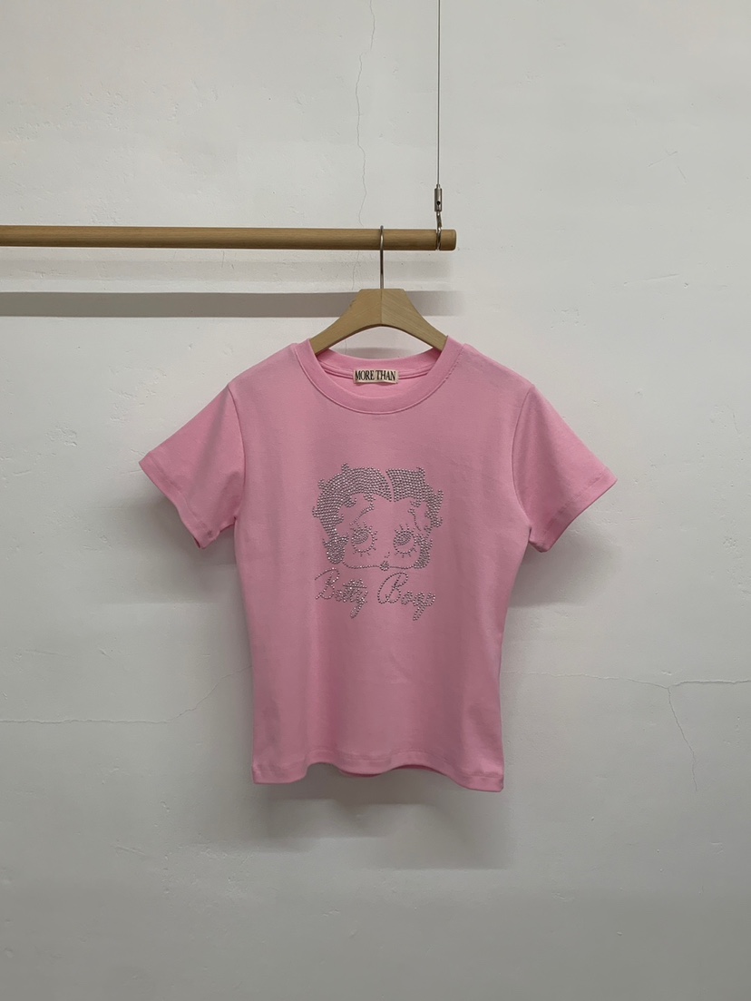 MORE THAN-P韓國直郵實拍女裝新品推薦26夏季時尚人氣T恤MORE THANT恤圖色1