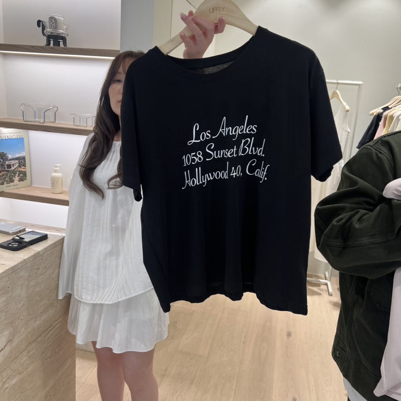 LIFFEY韓國直郵女裝新品26春夏休閑推薦26夏季時尚熱賣T恤LIFFEYT恤圖色2