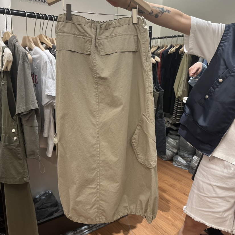 JADEMARKET韓國東大門代購女士新款熱賣時尚26春夏長裙口袋JADE SEOUL_MARKET長裙