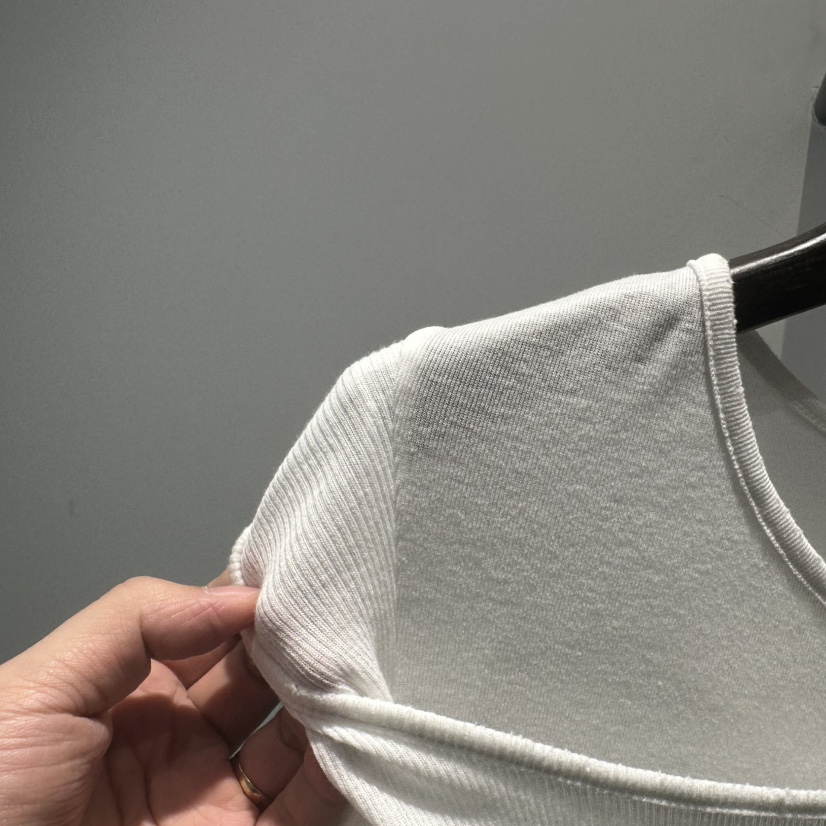 JANE BIRKIN東大門實拍韓國女裝新品熱賣推薦T恤假兩件羅紋JANE BIRKIN設計師品牌T恤