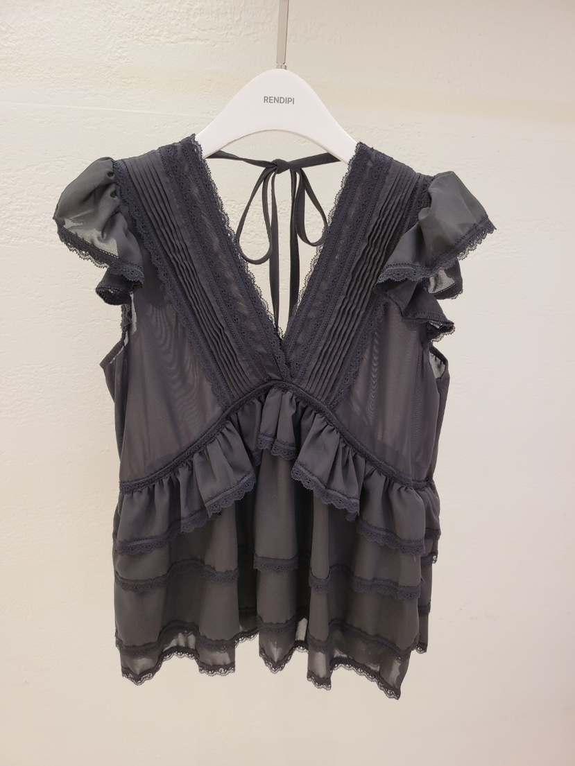 THE OTHER韓國東大門直郵女裝新款推薦襯衫蕾絲衫荷葉邊THE OTHER襯衫/蕾絲衫圖色2