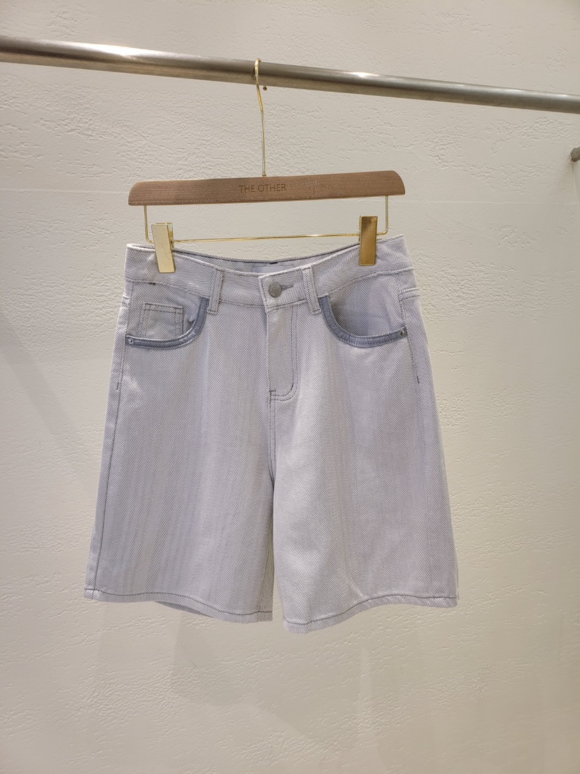 THE OTHER東大門實拍韓國女裝新款26春夏推薦短褲人字紋THE OTHER短褲圖色1