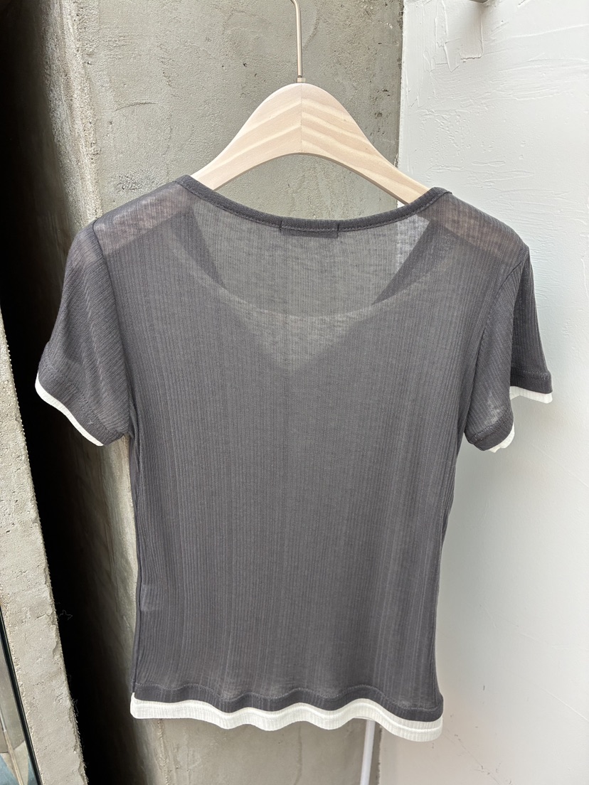 Verbena韓國代購女裝新款職業26夏季26春夏休閑T恤假兩件VerbenaT恤