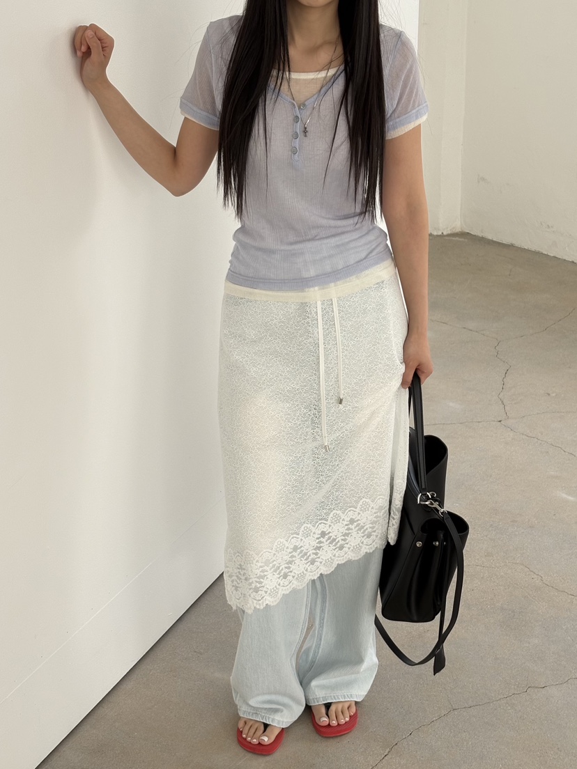 Verbena韓國代購女裝新款職業26夏季26春夏休閑T恤假兩件VerbenaT恤