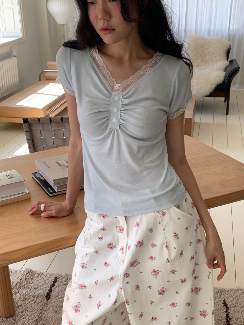 MORE THAN-P韓國東大門直郵女裝新款職業休閑襯衫蕾絲衫MORE THAN襯衫/蕾絲衫