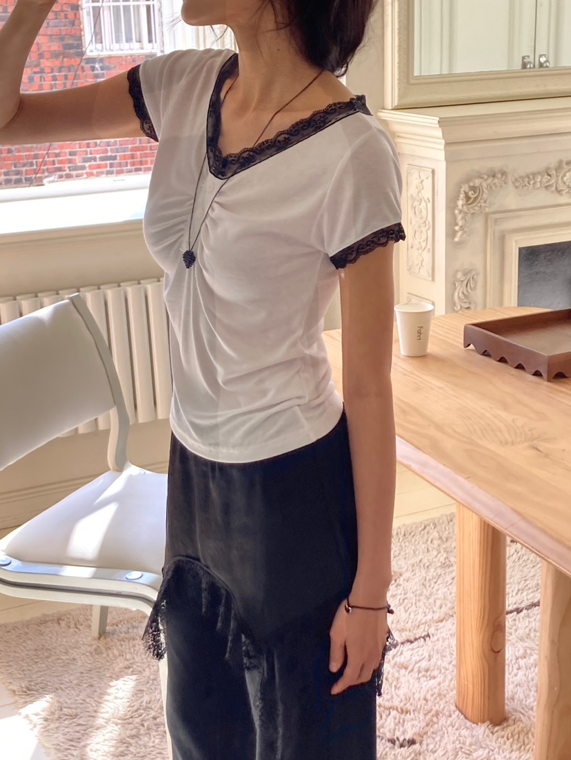 MORE THAN-P韓國東大門直郵女裝新款職業休閑襯衫蕾絲衫MORE THAN襯衫/蕾絲衫