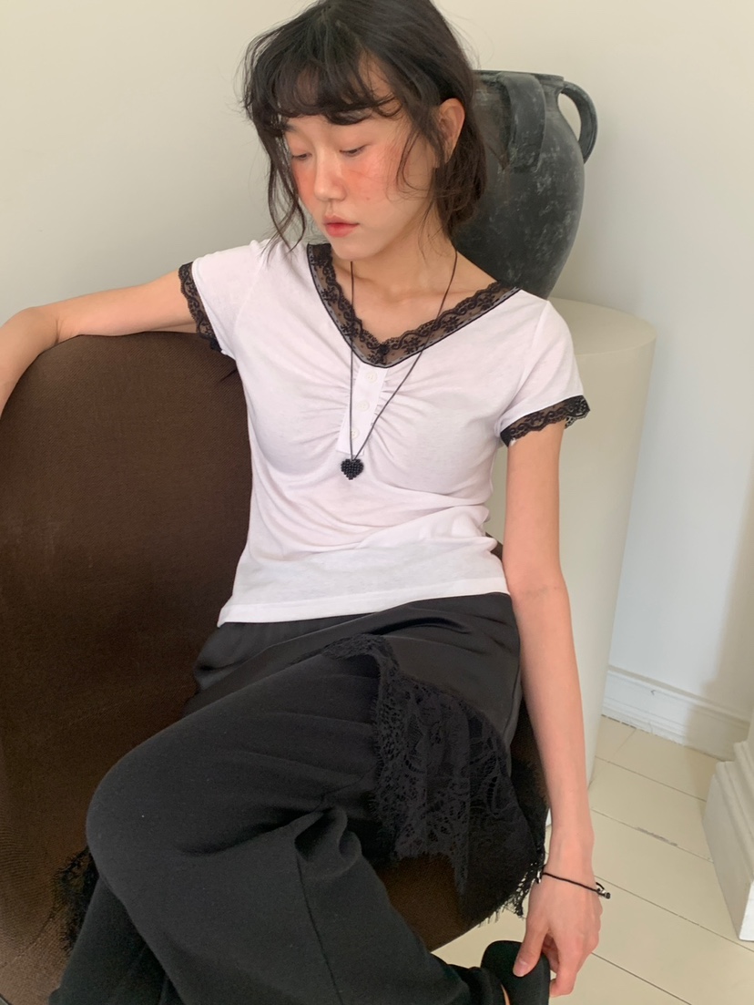 MORE THAN-P韓國東大門直郵女裝新款職業休閑襯衫蕾絲衫MORE THAN襯衫/蕾絲衫