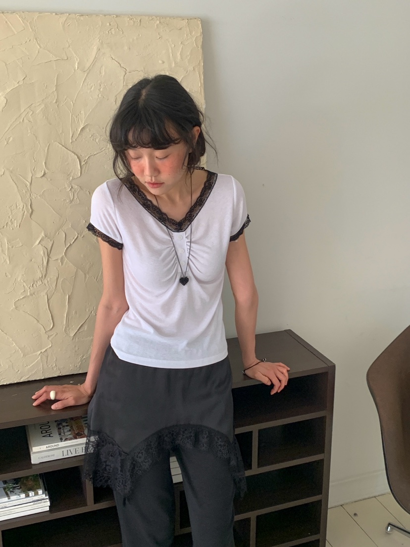 MORE THAN-P韓國東大門直郵女裝新款職業休閑襯衫蕾絲衫MORE THAN襯衫/蕾絲衫