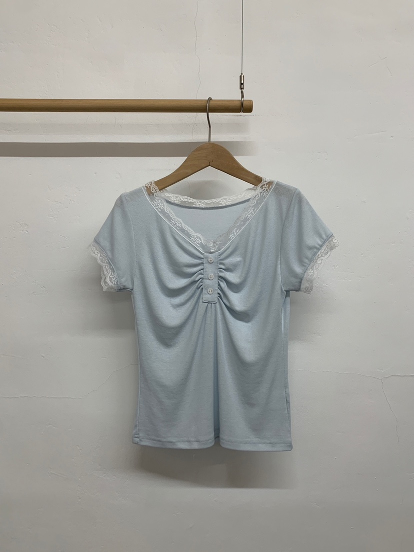 MORE THAN-P韓國東大門直郵女裝新款職業休閑襯衫蕾絲衫MORE THAN襯衫/蕾絲衫圖色1