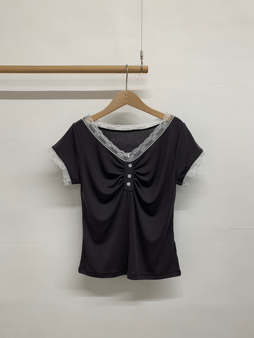 MORE THAN-P韓國東大門直郵女裝新款職業休閑襯衫蕾絲衫MORE THAN襯衫/蕾絲衫圖色2