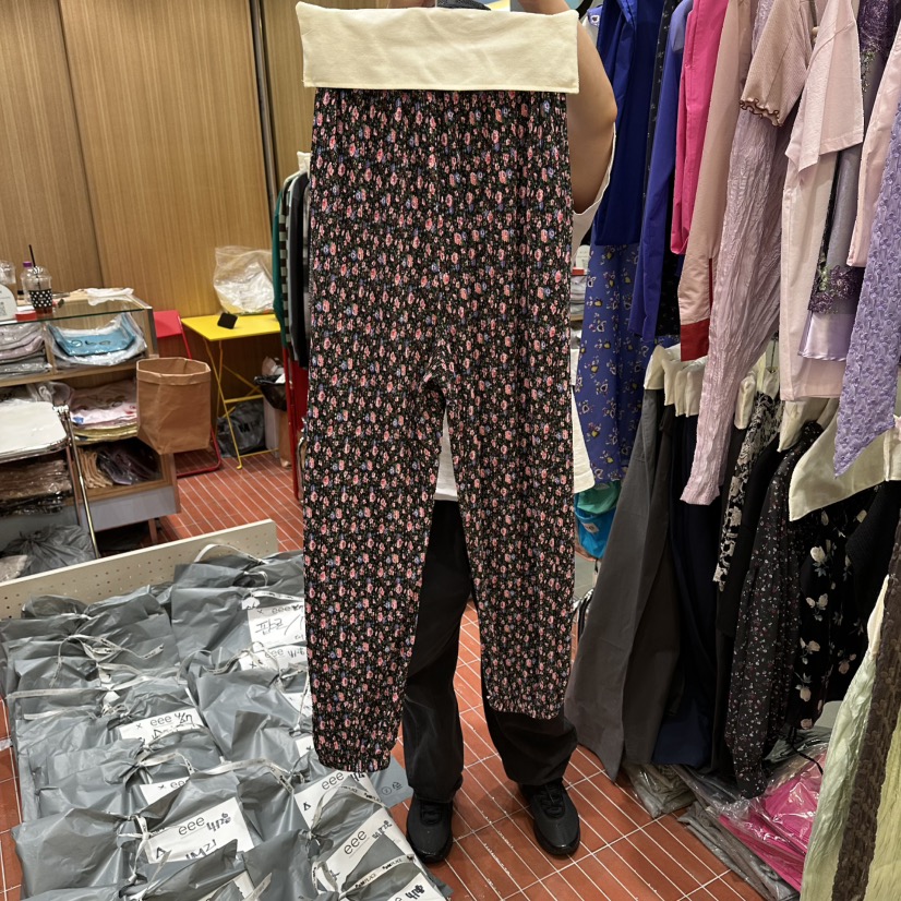 EEE韓國直郵女士新款時尚人氣職業熱賣26夏季26春夏休閑褲褶皺EEE休閑褲