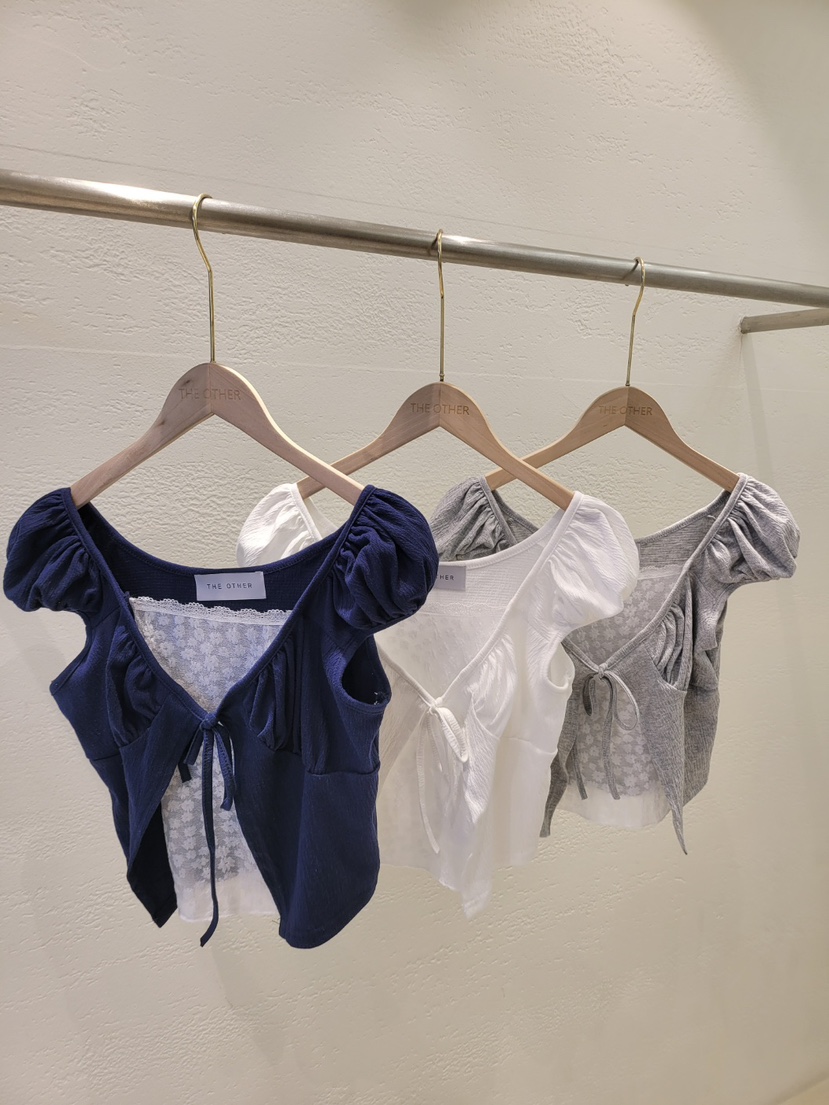 THE OTHER韓國直郵女裝新款26春夏職業推薦休閑熱賣T恤絲帶THE OTHERT恤