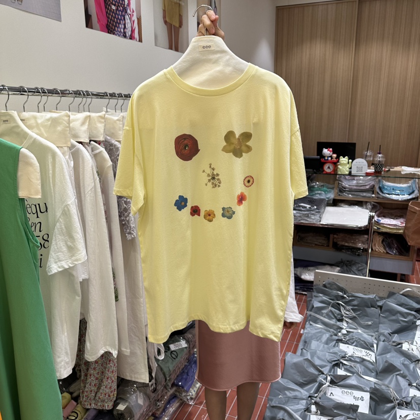 EEE韓國直郵實拍女士新款26春夏職業時尚推薦26夏季休閑T恤EEET恤圖色2